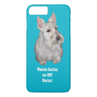 Wheaten Scotties are NOT Westies! Turquoise backgr iPhone 8 Plus/7 Plus Case