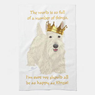 Wheaten Scottish Terrier King Kitchen Towel