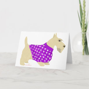 Wheaten Scottish Terrier Sweater Holiday Card