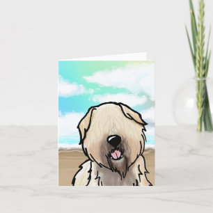 Wheaten Terrier Beach Note Card