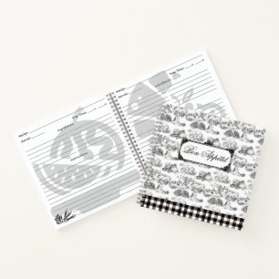 WHEATEN Terrier Black Toile Bon Appétit Recipe Notebook