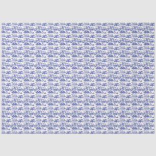 WHEATEN Terrier Blue Toile Tissue Paper