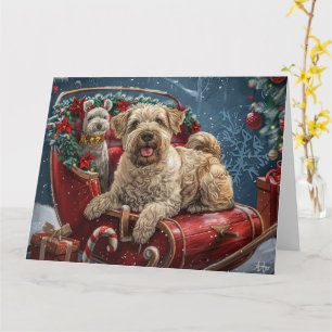 Wheaten Terrier Dog Christmas Festive Card