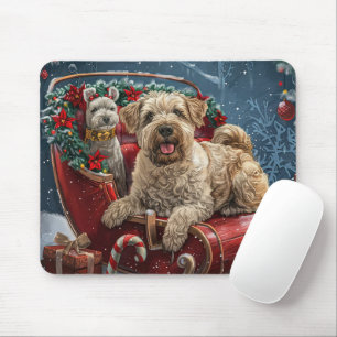 Wheaten Terrier Dog Christmas Festive  Mouse Pad