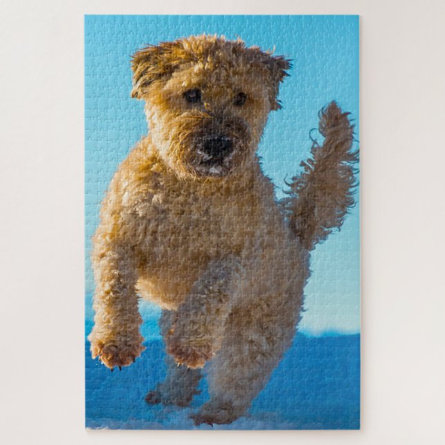 Wheaten Terrier Dog Jigsaws. Jigsaw Puzzle (Vertical)