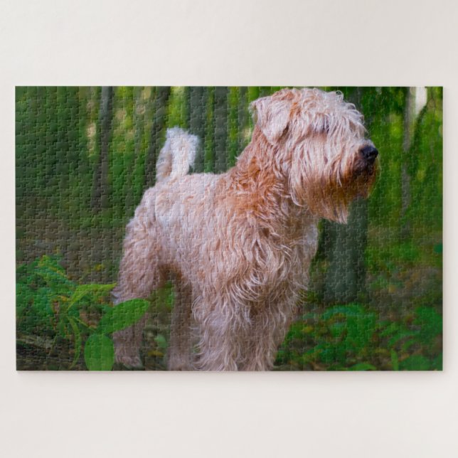 Wheaten Terrier Dog Jigsaws. Jigsaw Puzzle (Horizontal)