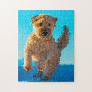 Wheaten Terrier Dog Jigsaws. Jigsaw Puzzle