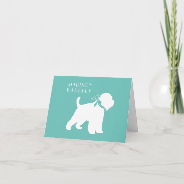 Wheaten Terrier Dog Puppy Note Card (Front)