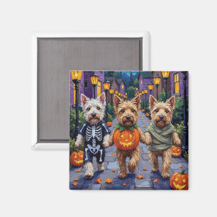 Wheaten Terrier Dogs In Halloween Cotumes Magnet