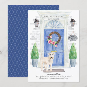Wheaten Terrier Front Door Moving Announcement