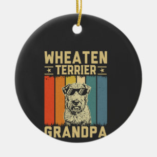 Wheaten Terrier Grandpa Ceramic Ornament