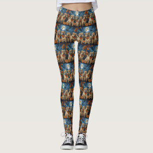 Wheaten Terrier Halloween Spooky Leggings