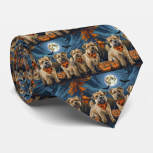 Wheaten Terrier Halloween Spooky Tie