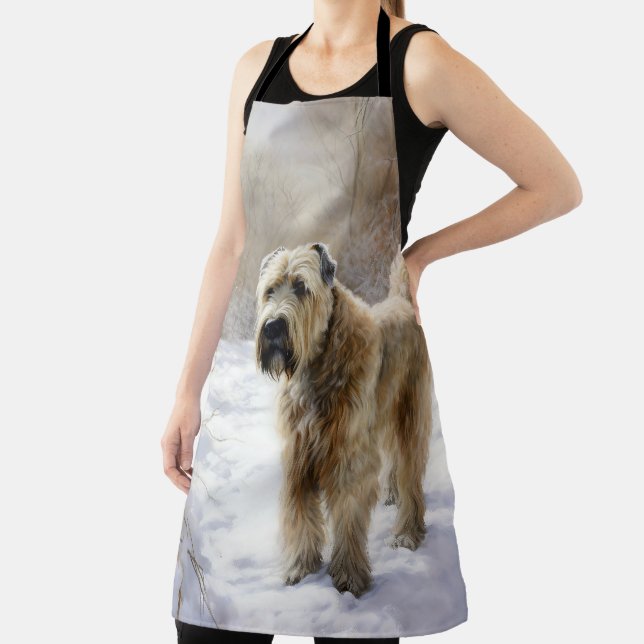 Wheaten Terrier Let It Snow Christmas  Apron (Insitu)