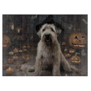 Wheaten Terrier Pumpkins Halloween Scary Cutting Board