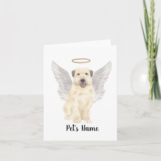 Wheaten Terrier Sympathy Memorial Card (Front)