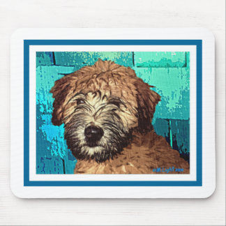 WHEATEN TERRIER: WET PUPPY MOUSE PAD