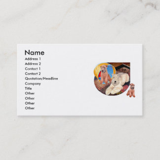 Wheaten Terriers & Hoop Business Card