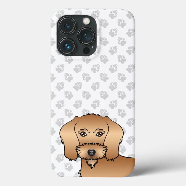 Wheaten Wire Haired Dachshund Head With Paws Case-Mate iPhone Case (Back)