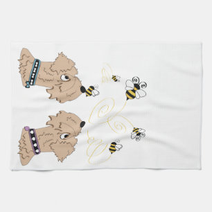 Wheatens and Bees Kitchen Towel