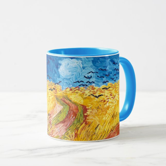 Wheatfield with Crows (1890) Vincent Van Gogh Art Mug (Front Right)