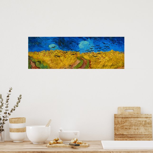 Wheatfield with Crows by Vincent van Gogh Poster (Kitchen)
