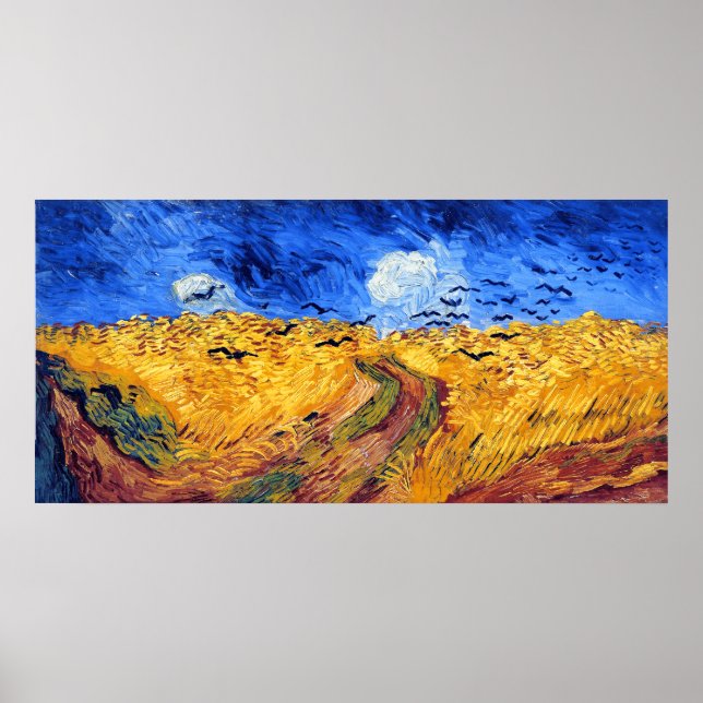 Wheatfield with Crows, Van Gogh Poster (Front)