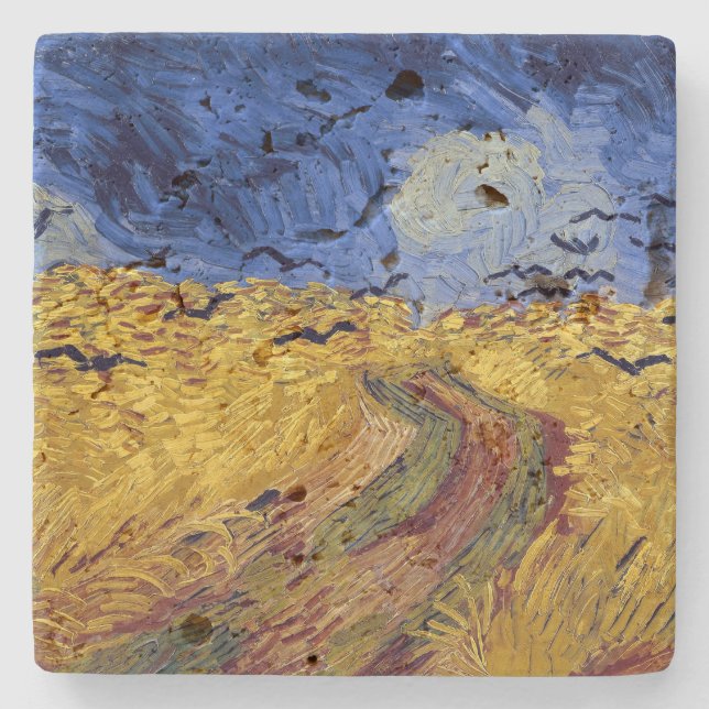 Wheatfield with Crows | Van Gogh | Stone Coaster (Front)
