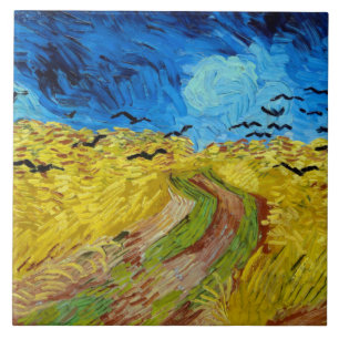 Wheatfield with Crows, Van Gogh Tile