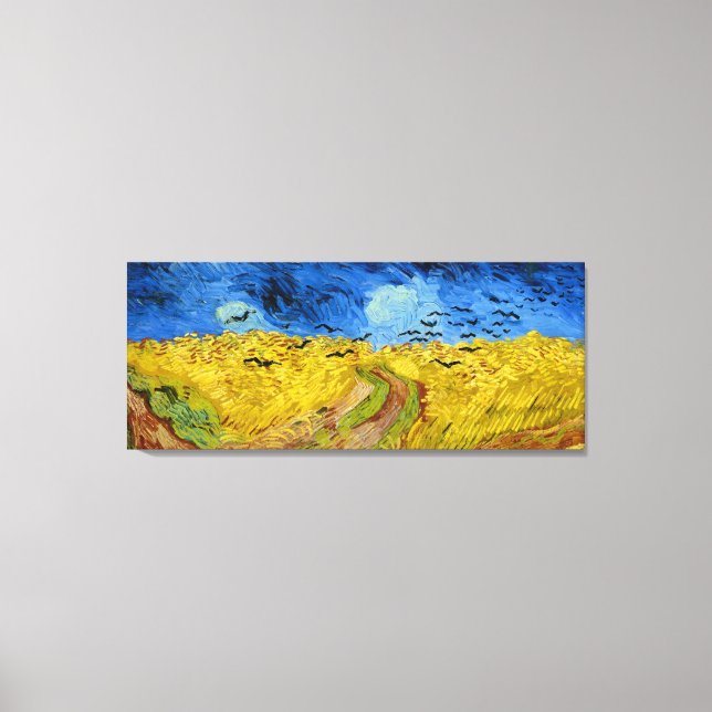 Wheatfield with crows - Vincent Van Gogh (1890) Canvas Print (Front)