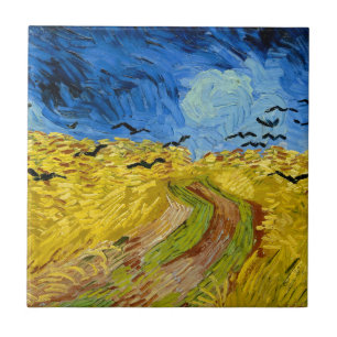 Wheatfield with crows - Vincent Van Gogh (1890) Tile