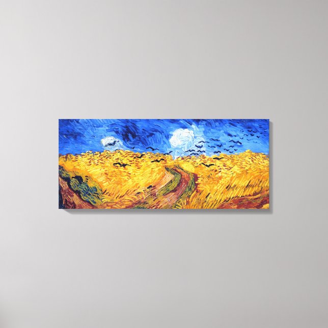 Wheatfield with Crows, Vincent Van Gogh Canvas Print (Front)