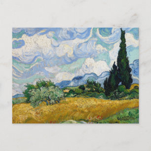 Wheatfield with Cypresses by Vincent Van Gogh Postcard