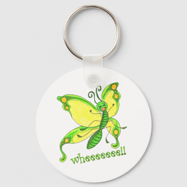 Wheeeee! I'm a Butterfly!! Keychain (Front)