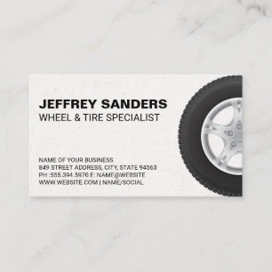 Wheel and Tire Service   Car Wheel and Tire Business Card