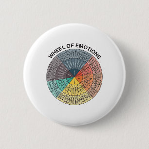 Wheel Emotion Chart Mental Health Therapy Chart  2 Inch Round Button
