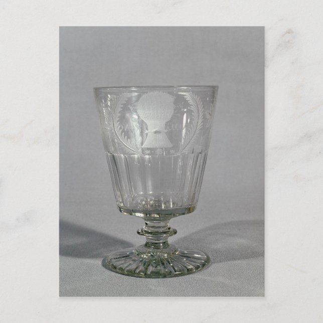Wheel-engraved goblet, c.1800-25 postcard (Front)