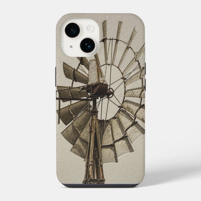 Wheel Of A Windmill Sepia iPhone Case (Back)
