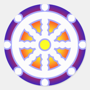 Wheel of Dharma Classic Round Sticker