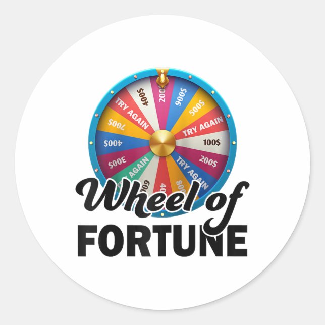 Wheel Of Fortune Clothes Fathers Day Wheel Of Fort Classic Round Sticker (Front)