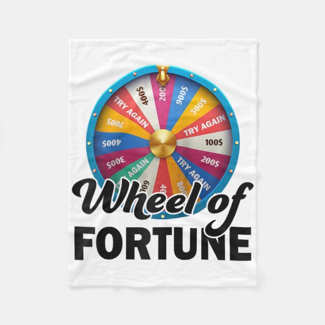 Wheel Of Fortune Clothes Fathers Day Wheel Of Fort Fleece Blanket (Front)