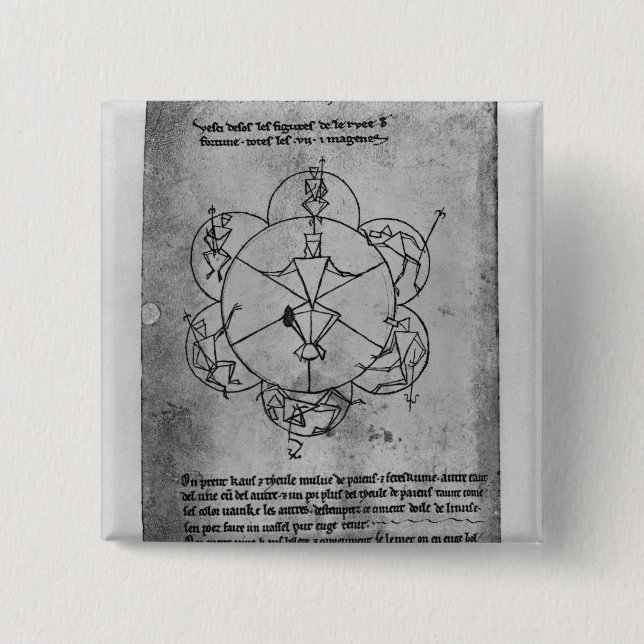 Wheel of Fortune. Formula for a ceramic 2 Inch Square Button (Front)
