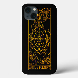 Wheel of Fortune Tarot Card | Gold And Black | Maj iPhone 13 Case