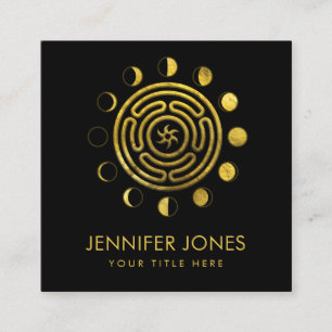 Wheel of Hecate and Moons  Square Business Card