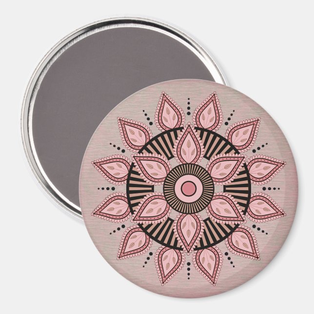 Wheel Of Life Mandala Magnet (Front/Back)