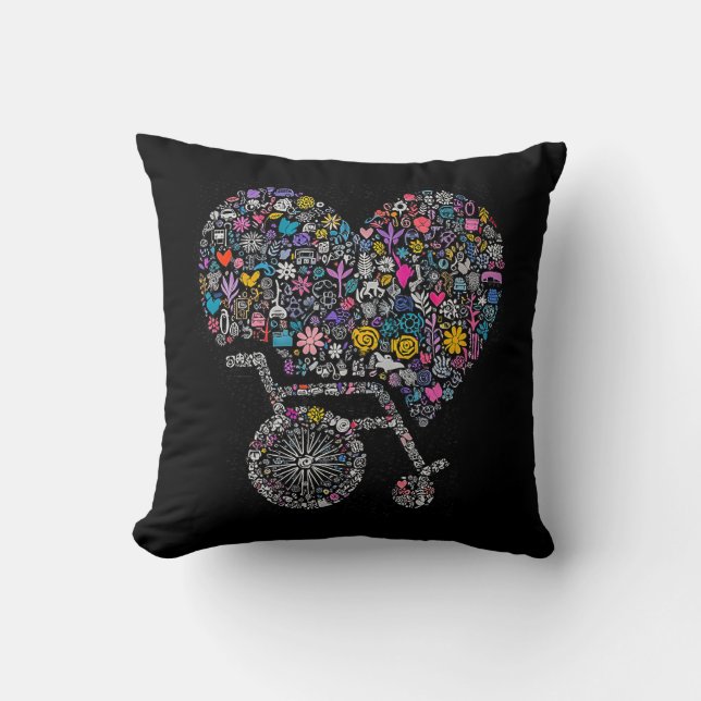 Wheel of Many Lives Throw Pillow (Front)