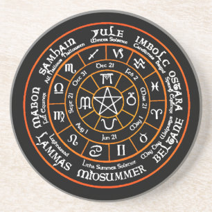 Wheel Of The Year Drinking Coasters