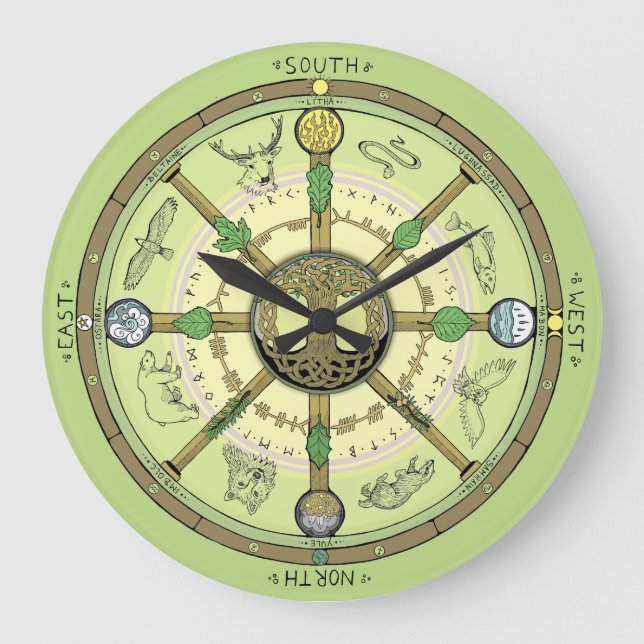 Wheel of the Year Large Clock (Front)