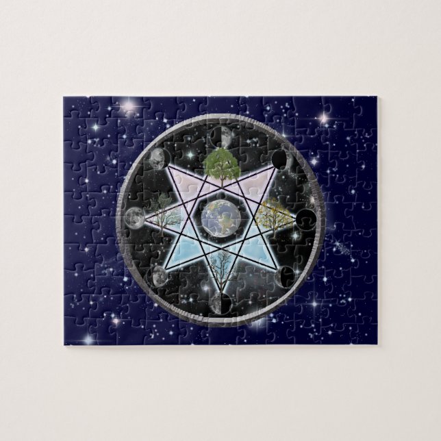 Wheel of the Year Octagram Jigsaw Puzzle (Horizontal)