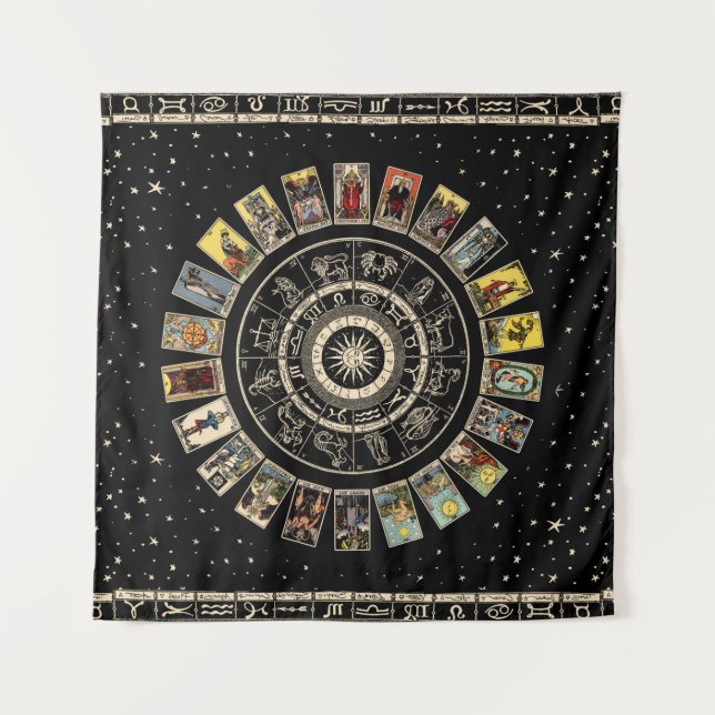 Wheel of the Zodiac, Astrology Chart and the Major Tapestry (Front (Horizontal))